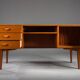 Mid-century modern teak executive desk, Germany, 1960s