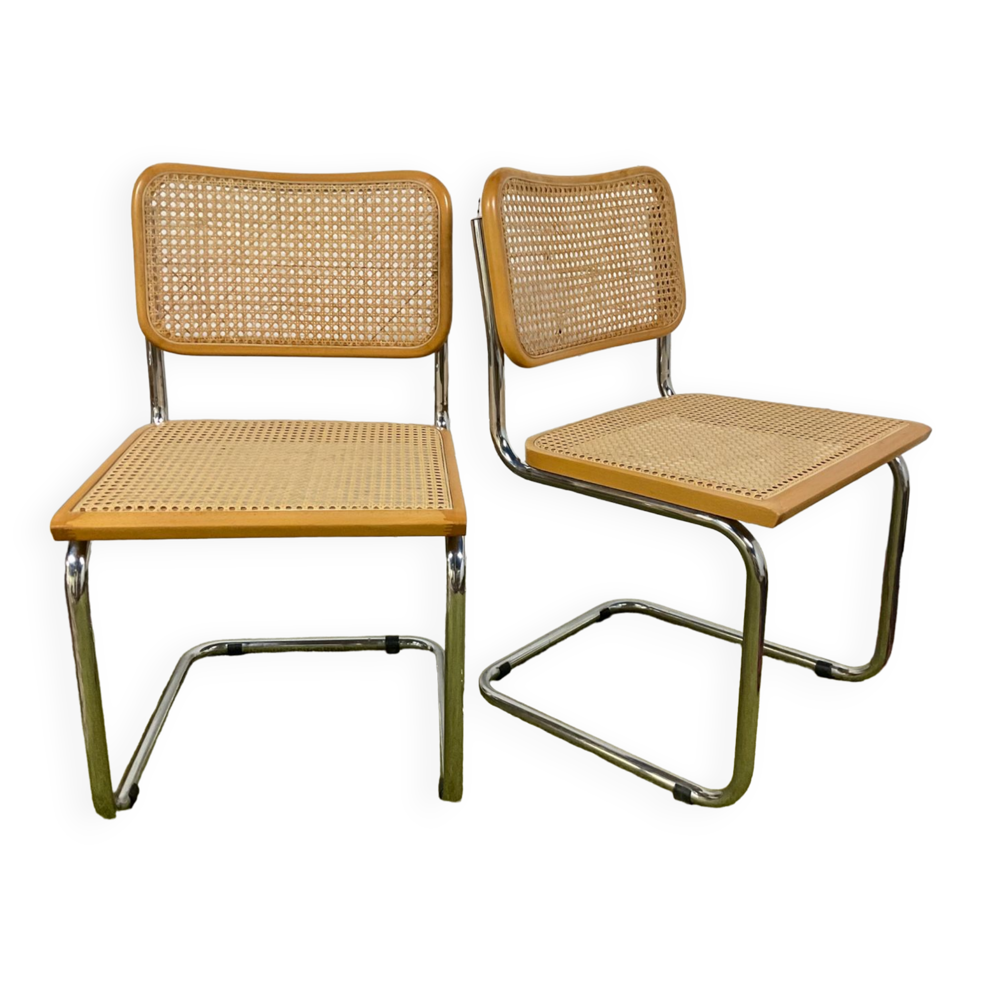 Pair of chairs Marcel Breuer Cesca B32