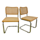 Pair of chairs Marcel Breuer Cesca B32