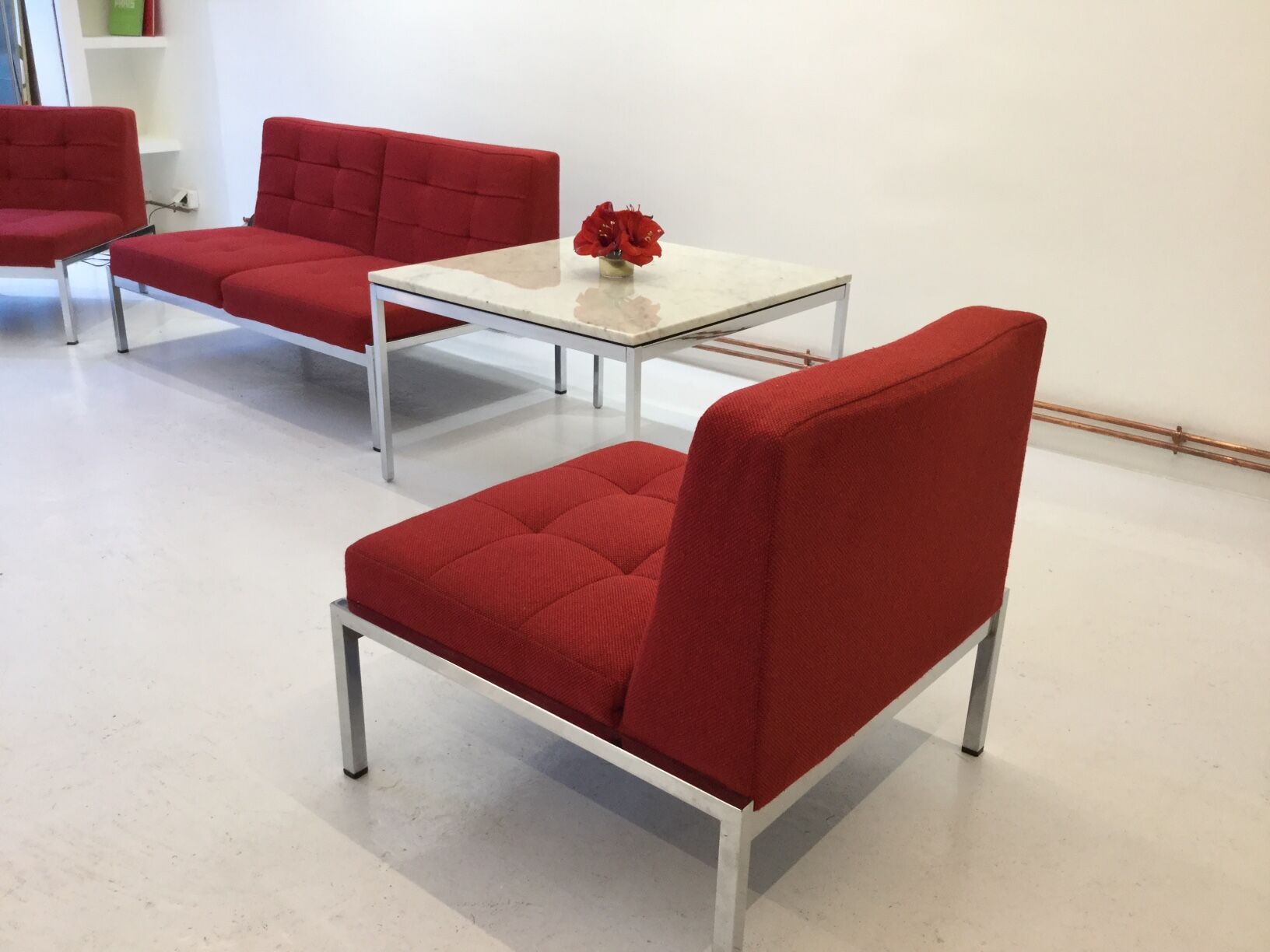 Sofa 2 seats and 2 armchairs "samurai" design joseph-André motte aiborne edition 1961