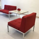 Sofa 2 seats and 2 armchairs "samurai" design joseph-André motte aiborne edition 1961