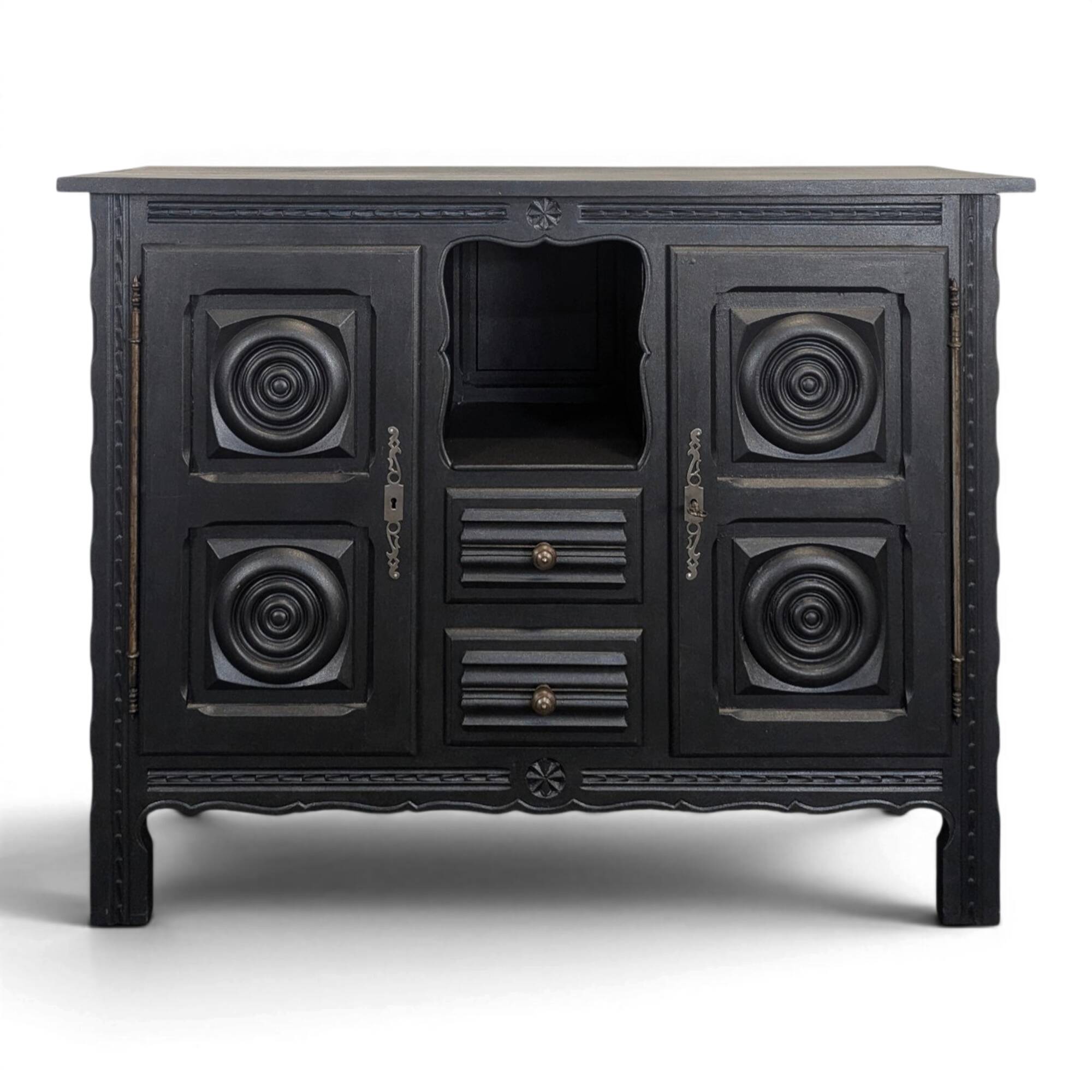 Buffet dans le style de Dudouyt peint en noir