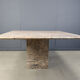 Table à manger en granit carré vintage, années 1970