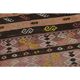 Striped Kilim Turkish Vintage Handmade Pink Orange Wool Area Rug 177x268