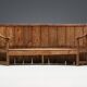 Rustic High-Back Tavern Settle, England, 18th Century