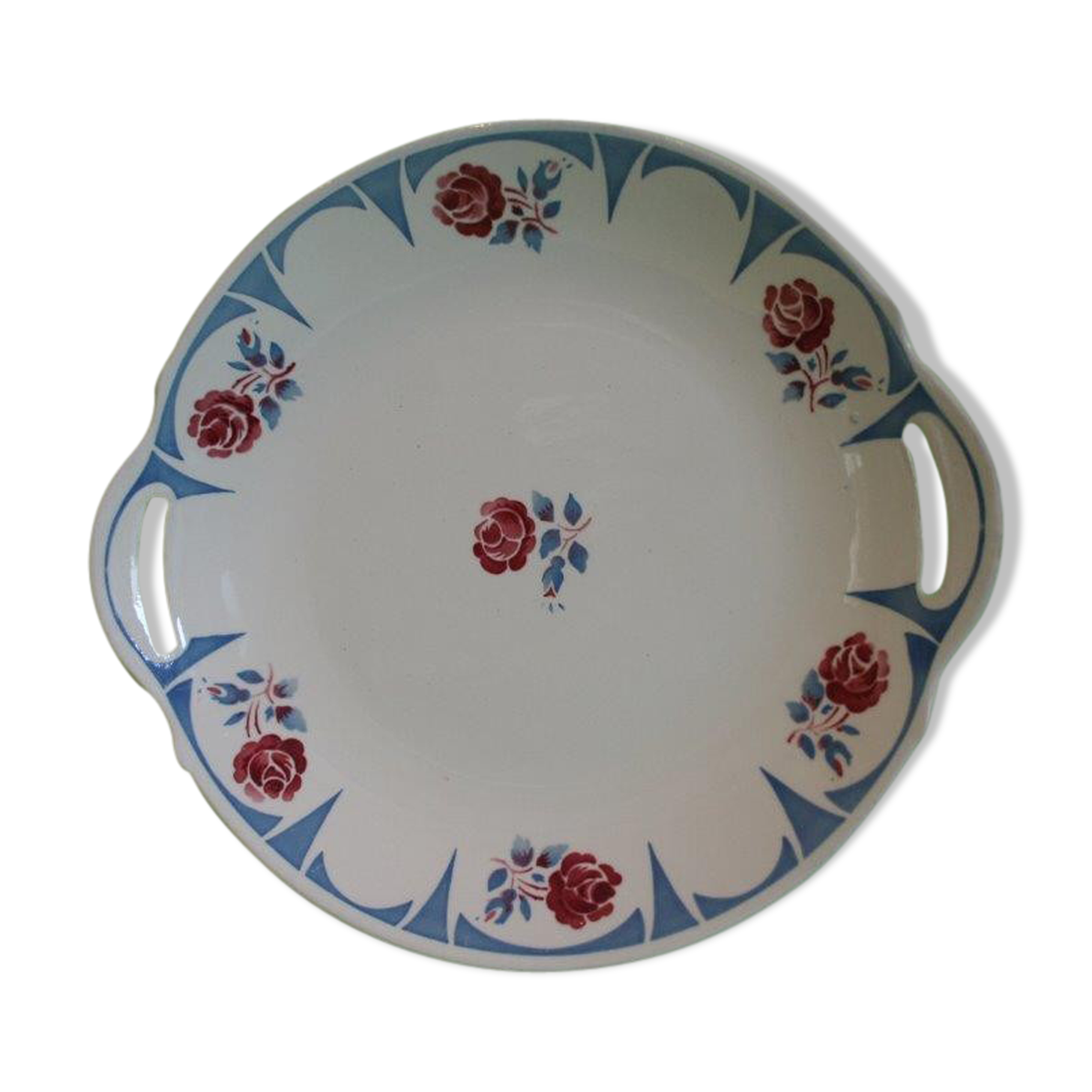 Badonviller pink pattern pie dish