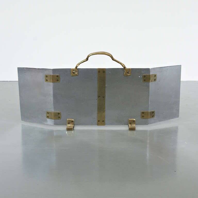 1990s Three panel fireplace screen by David Marshall, Spain