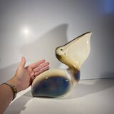 Bird sculpture, polychrome ceramic, Goebel, Germany 1984