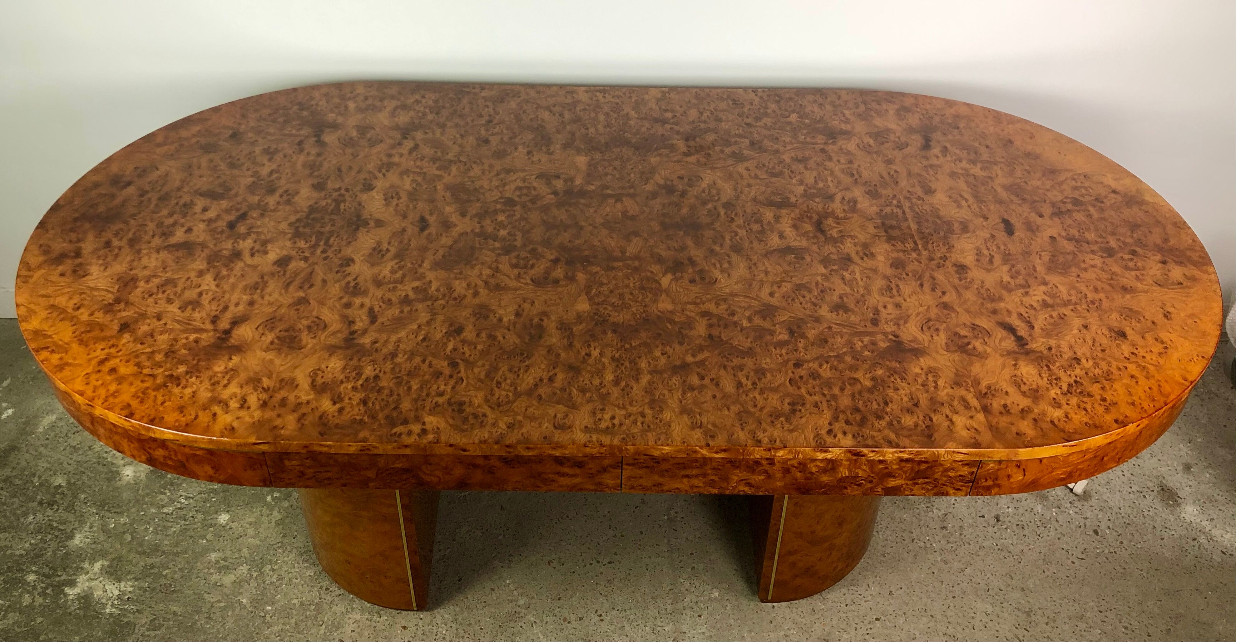 Bureau en loupe d'orme vintage 80'S