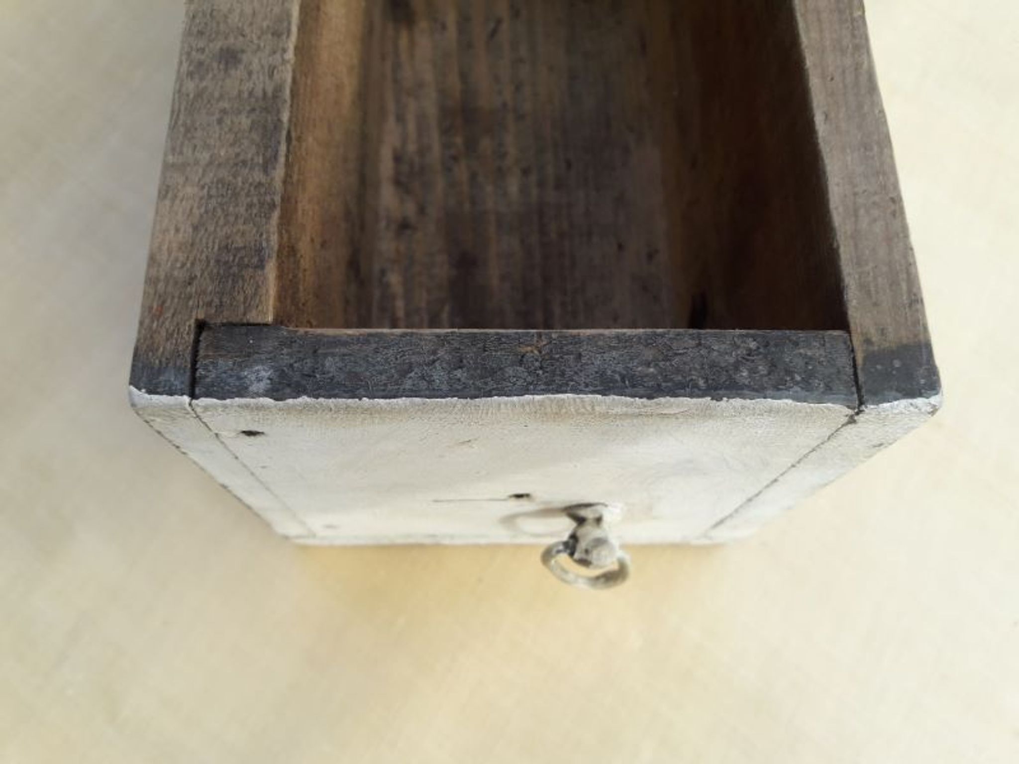 old wooden workshop drawer