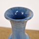 blue designer bottle signed - vintage soliflore vase