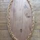 Rattan wicker oval mirror