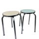 Set of 2 vintage formica stools