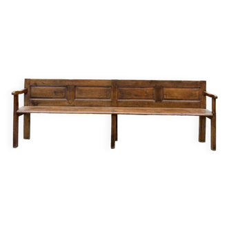 Wooden church bench