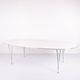 Super Ellipse dining table - Model B614 - white laminate - Piet Hein, Bruno Mathsson & Arne Jacobsen - Fritz Hansen