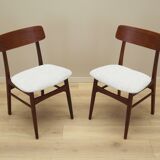 Ensemble de deux chaises en teck, design danois, années 1970, production : Danemark