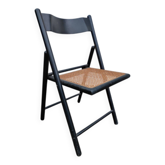 Vintage caned folding chair