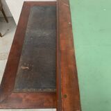 Napoleon III style flat desk with pedestal in 19th century mahogany