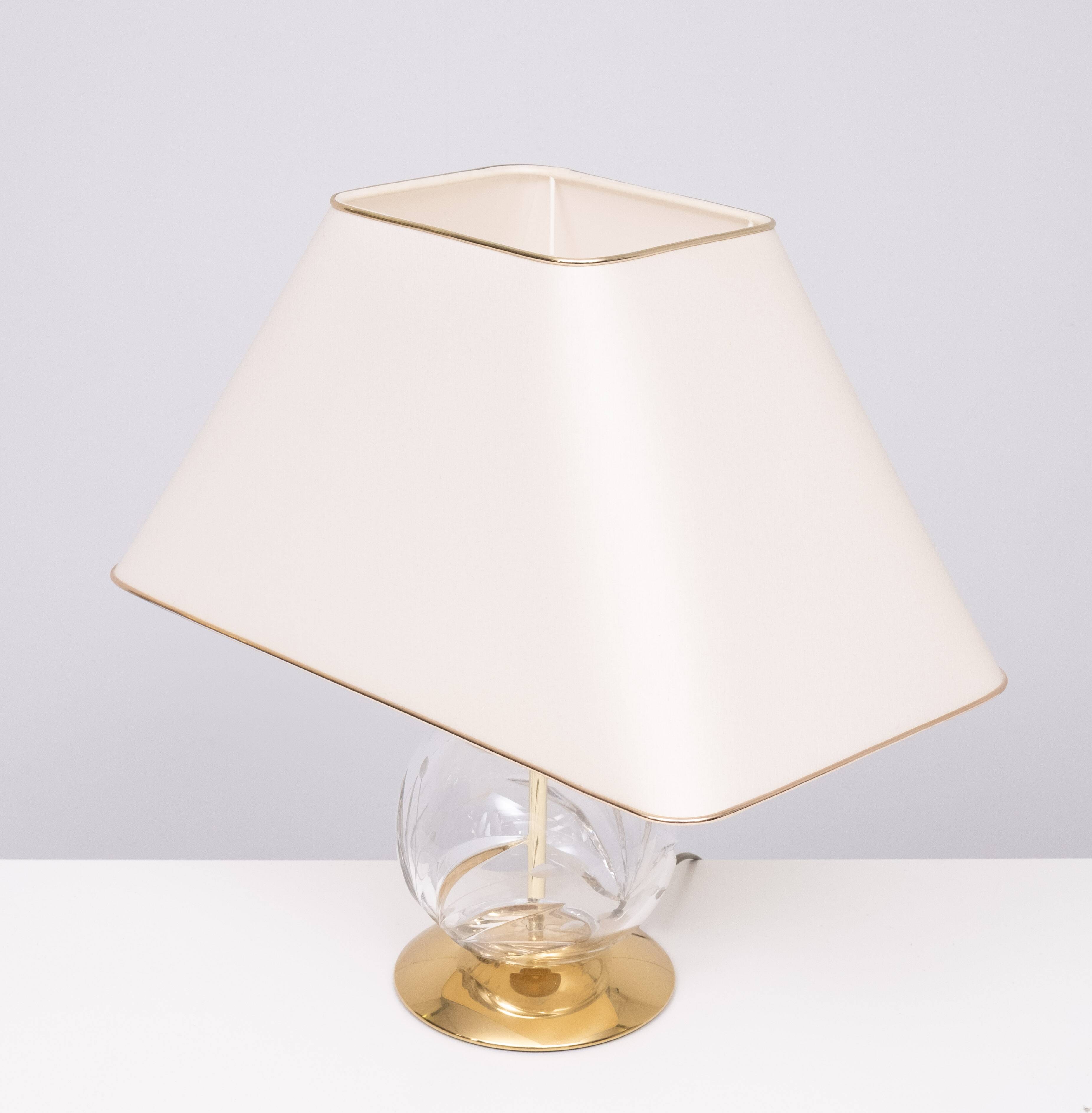 Crystal Ball Table lamp Hollywood Regency Germany 1970s