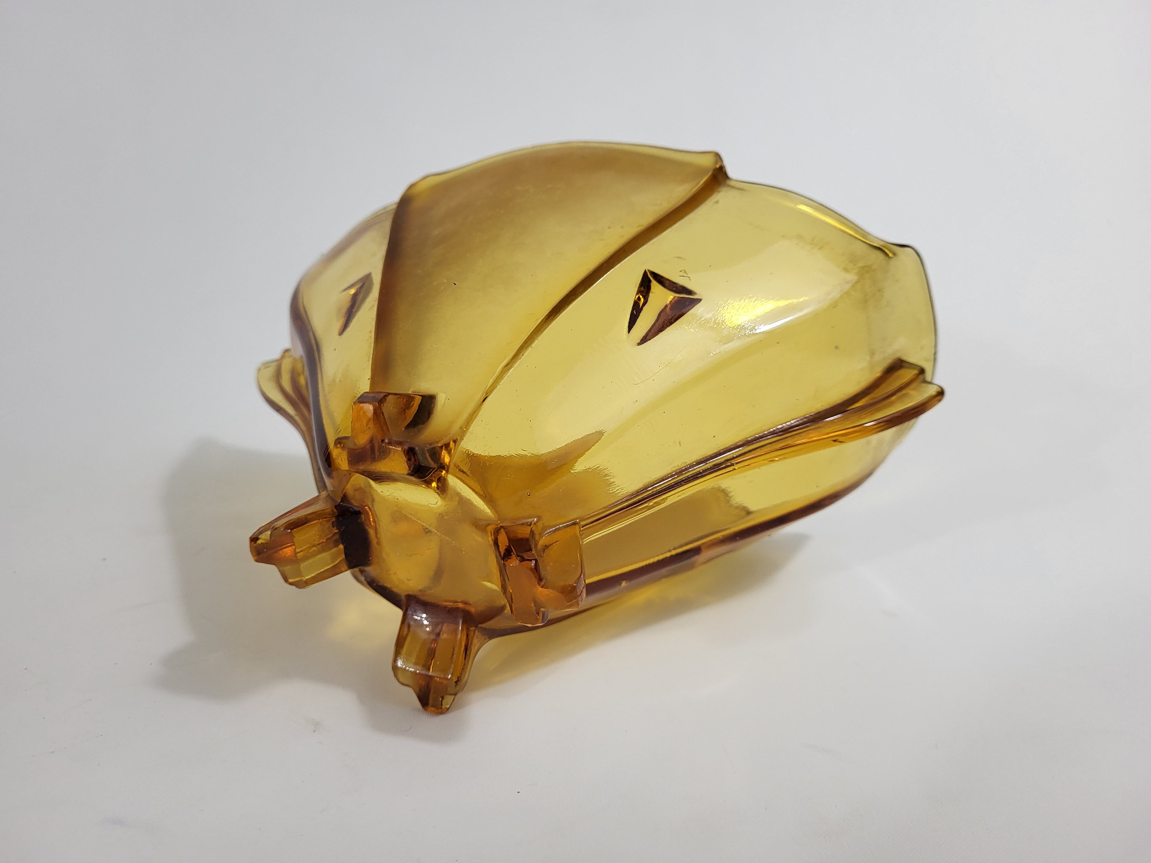 Art Deco glass picflower vase