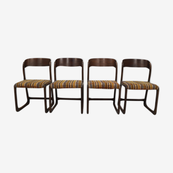 Set of 4 chairs baumann sled