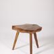 Paire de tabourets tripode brutaliste 1950s