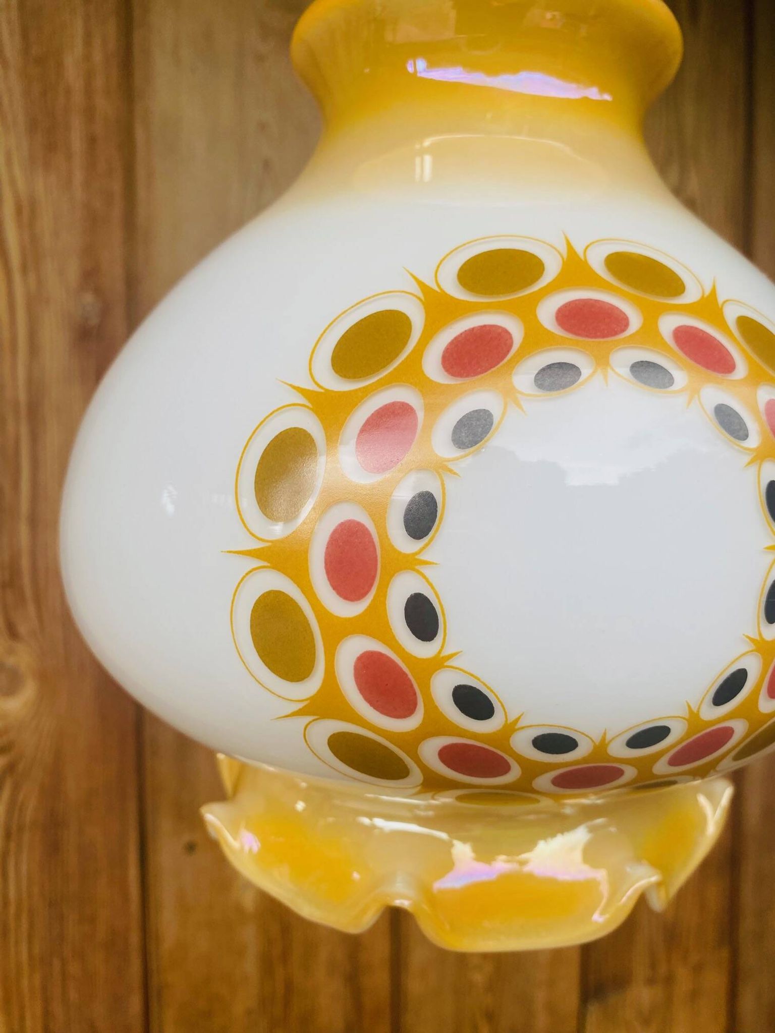 Suspension opaline vintage 70
