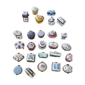 lot de piluliers en porcelaine