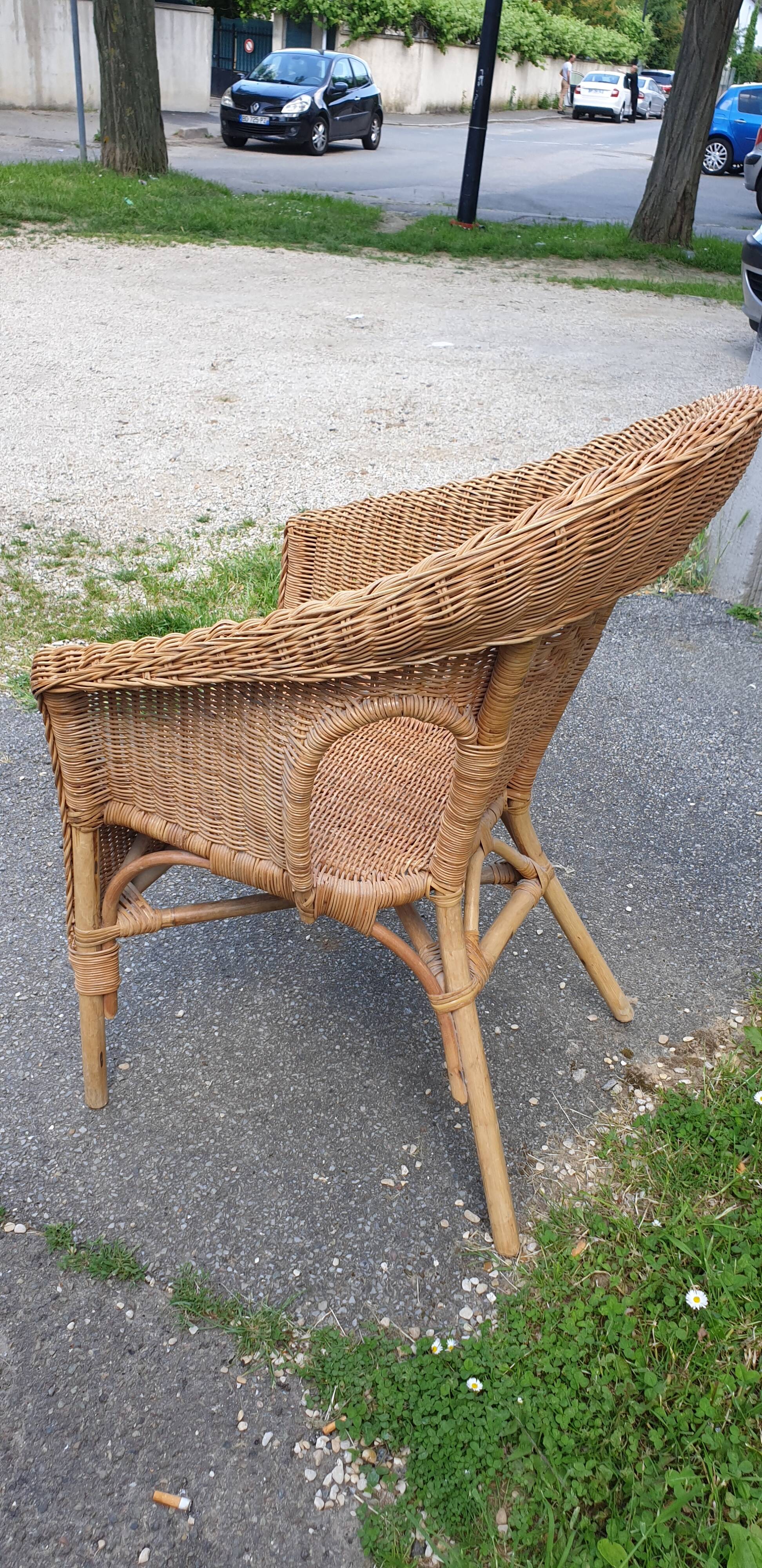 Rattan armchair