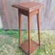 Sellette table appoint bois pieds compas vintage