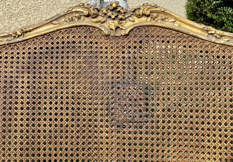 Sofa canage bench - gilded wood Louis XV style