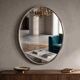 Miroir mural ovale chromé vintage / Miroir mural années 70