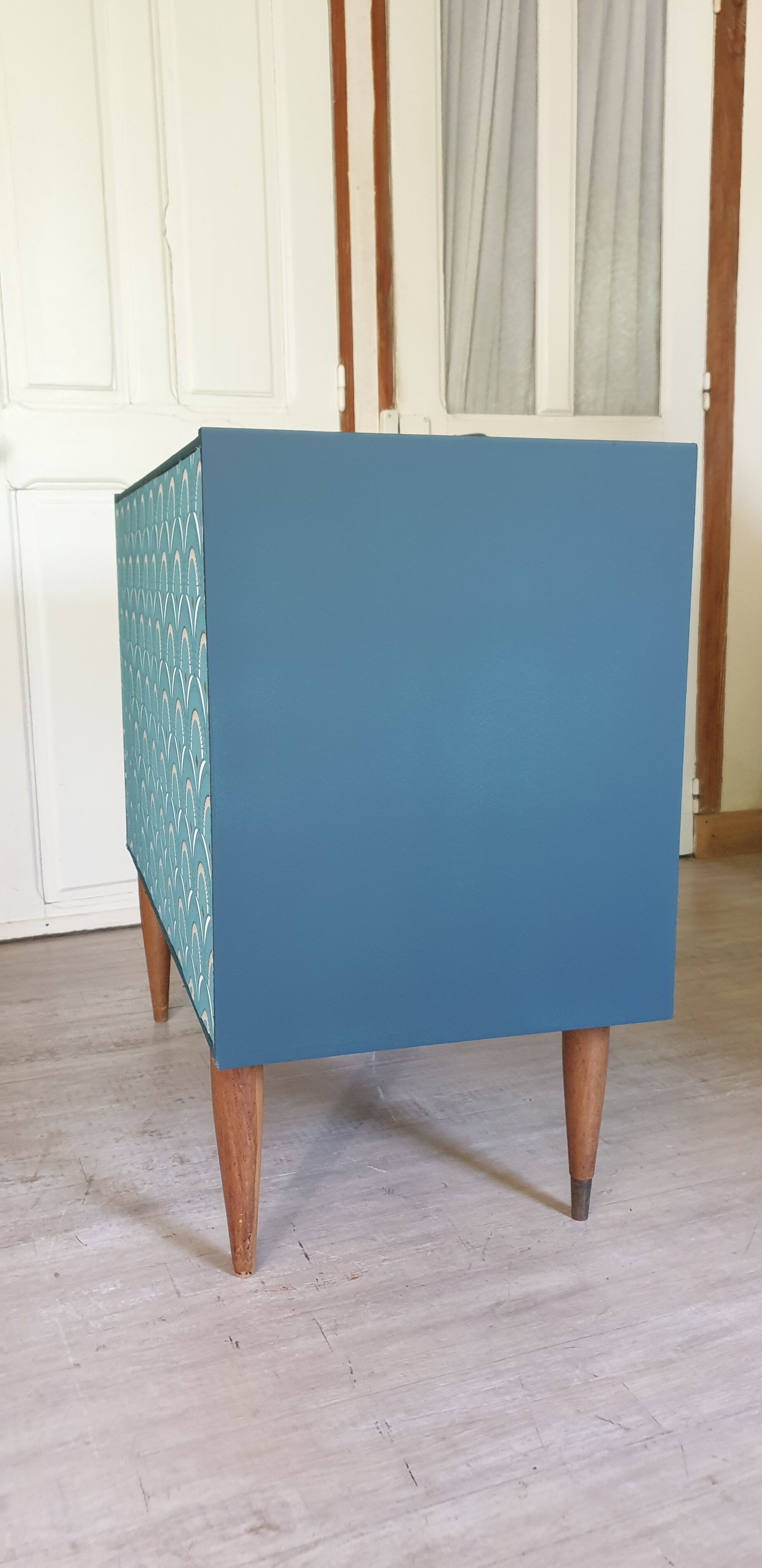 Blue vintage dresser