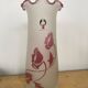 blown glass vase with art nouveau flower decoration