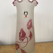 vase verre soufflé décor fleurs esprit art nouveau