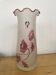 blown glass vase with art nouveau flower decoration
