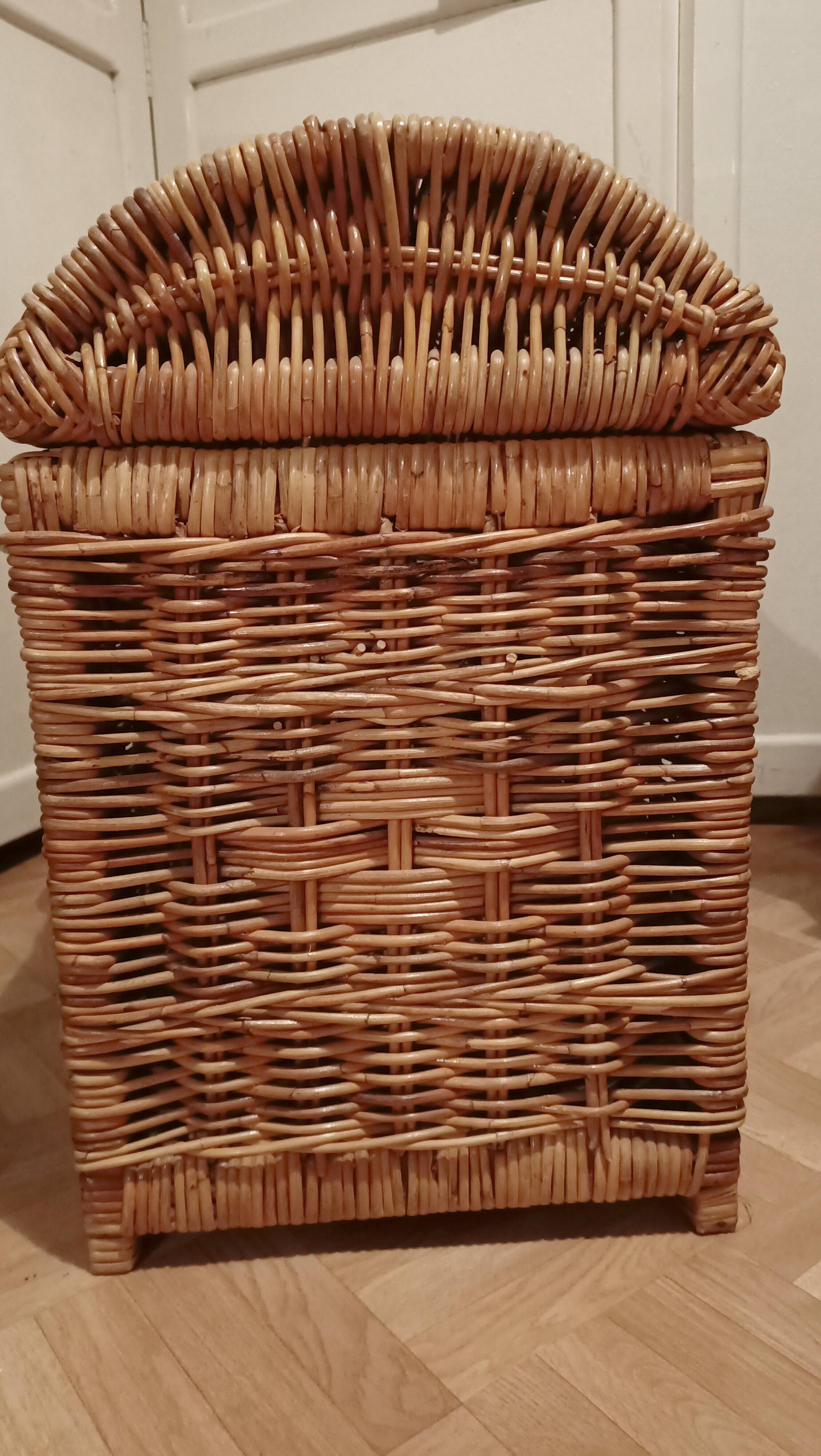 Braided wicker trunk