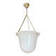 Suspension vasque en verre de Clichy blanc style art déco