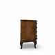 serpentine commode in antique walnut