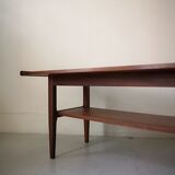 Scandinavian teak wood coffee table, 1960