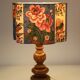 Handcrafted table lamp "Garden of Yesteryear" – Vintage turned wood from the 1970s