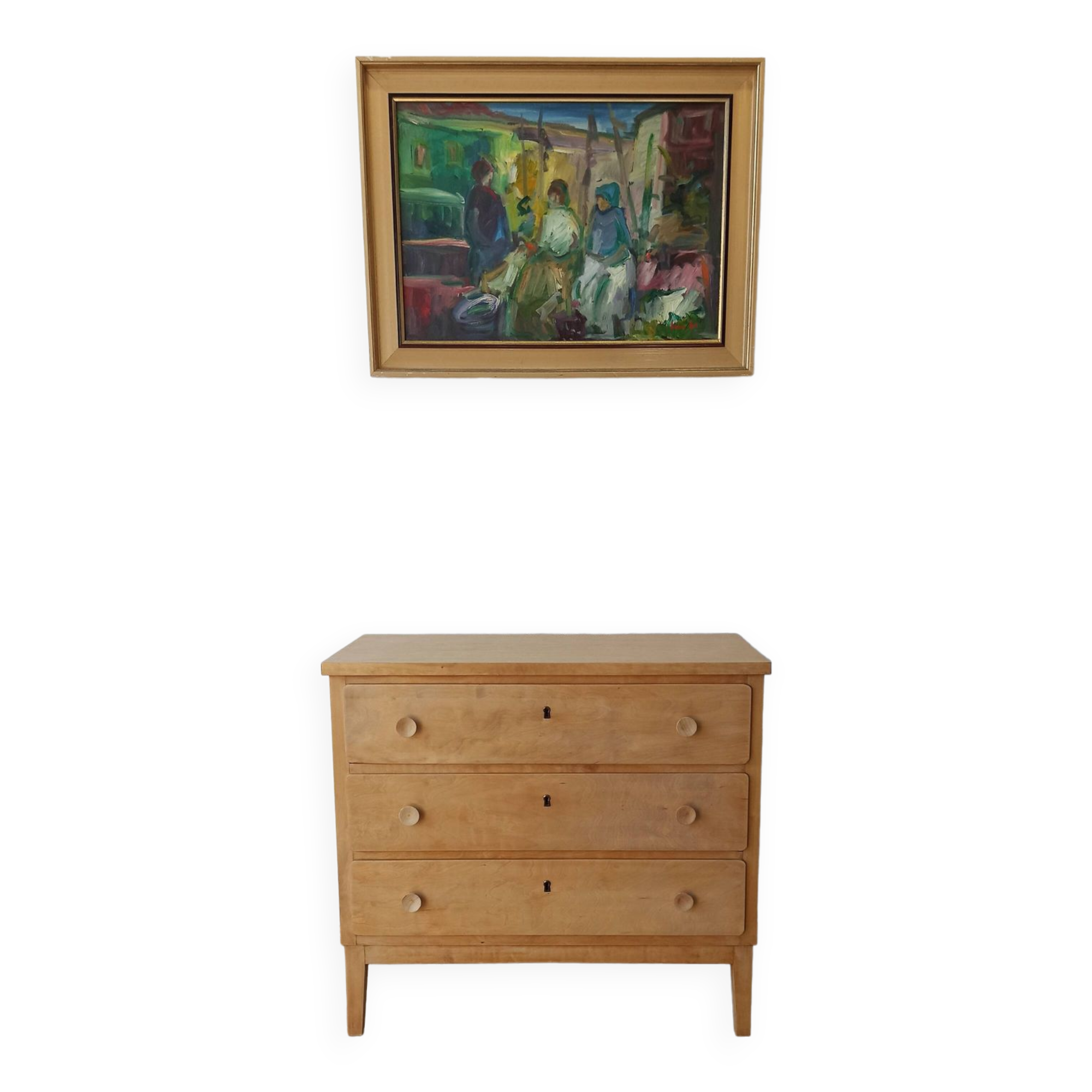 Commode simple, Suède, années 1960.