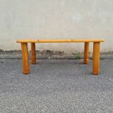 Italian coffee table in pine and glass
