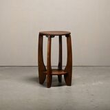 Dutch Art Deco Amsterdam School small side table or plant table solid oak