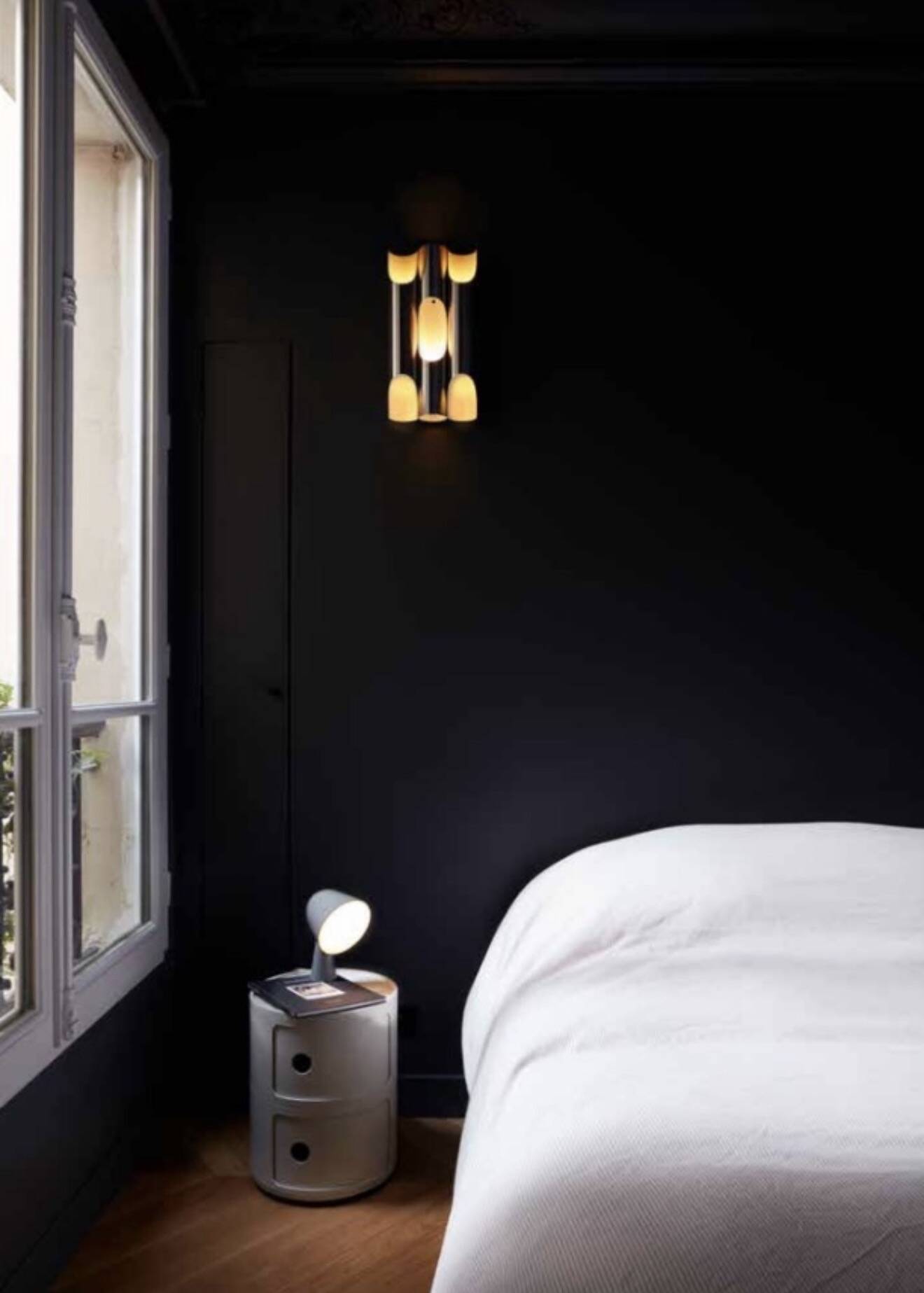 Chrome cylindrical appliques Fuga by Maija Liisa Komulainen for Raak 60s