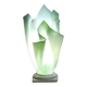 Lampe d'ambiance corolle vert anis