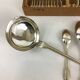 Complete silver metal cutlery set 37 pieces