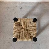 Mini black Moroccan stool