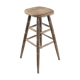 Large solid wood bar stool