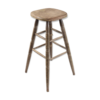 Large solid wood bar stool